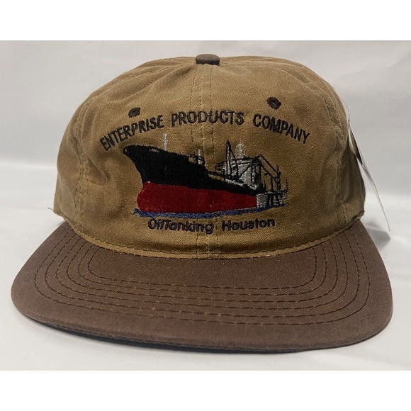 ENTERPRISE PRODUCTS CO OILTANKING HOUSTON Other - OILTANKING HOUSTON WAXED CANVAS WATER RESISTANT OUTDOOR CAP MADE IN USA VINTAGE